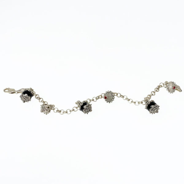 Bracciale con cocco e bottoni Sardi - Horos Officina Orafa