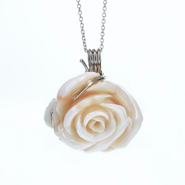 Ciondolo corallo rosa - Horos Officina Orafa