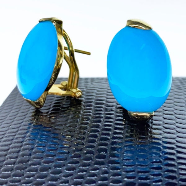 Orecchini con turchese Americano - Horos Officina Orafa