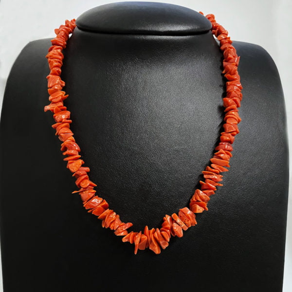 Collana in corallo mediterraneo a scaglie - Horos Officina Orafa