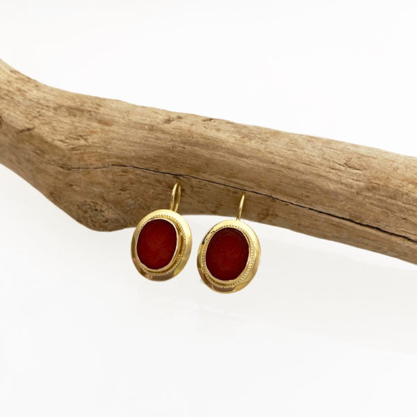 Orecchini corniola monachella - Horos Officina Orafa Orecchini corniola monachella - Horos Officina Orafa